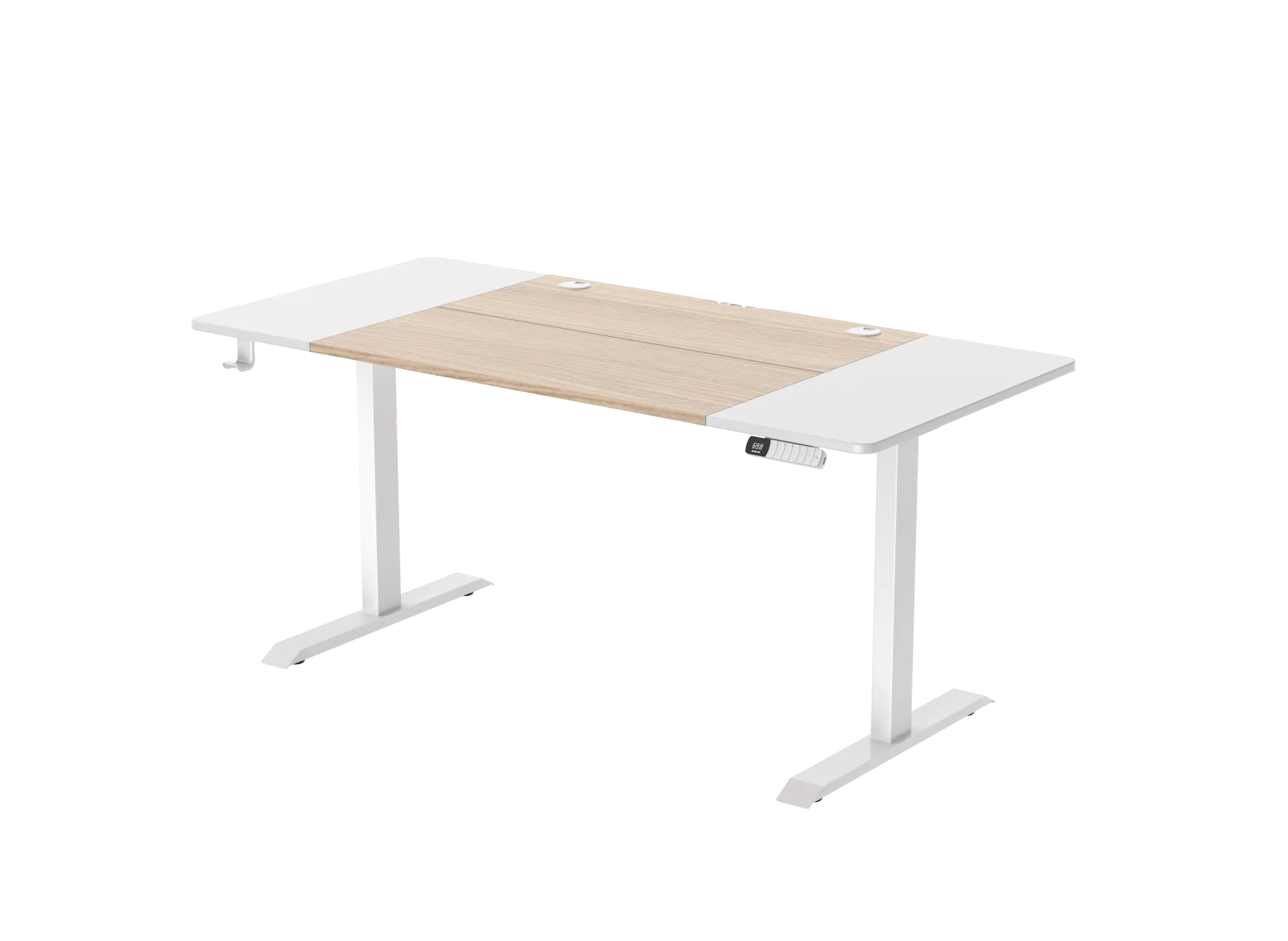 Стол компьютерный с подъемным механизмом GEEKRIG G160D-05OAK-WH